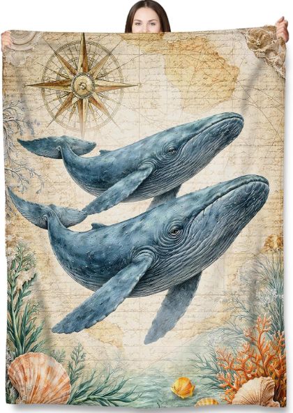 Whale Throw Blanket