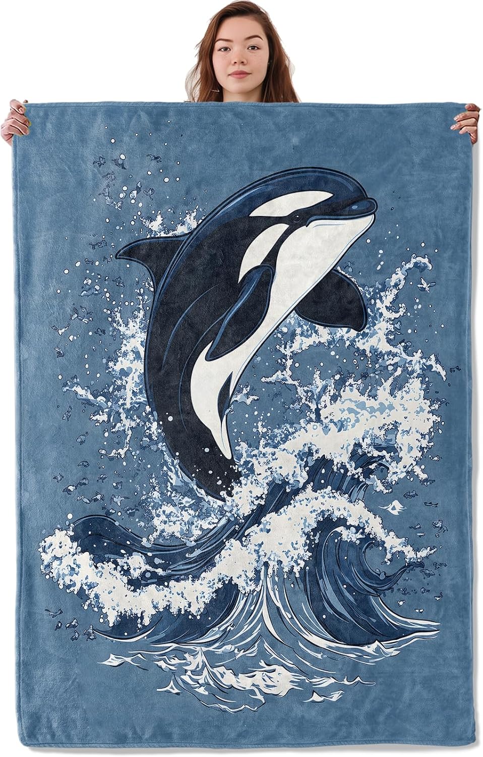Jumping Killer Whale Blanket