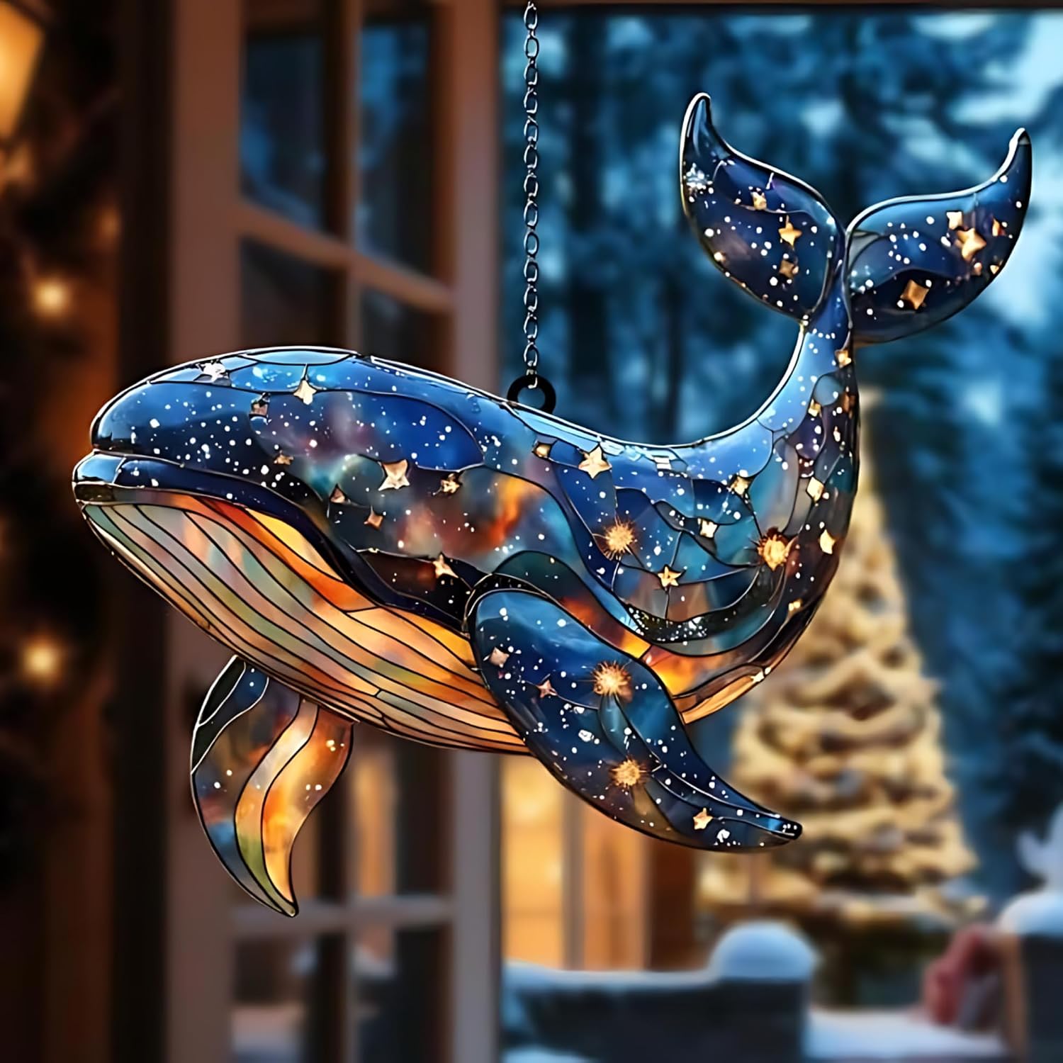 Celestial Whale Acrylic Suncatcher
