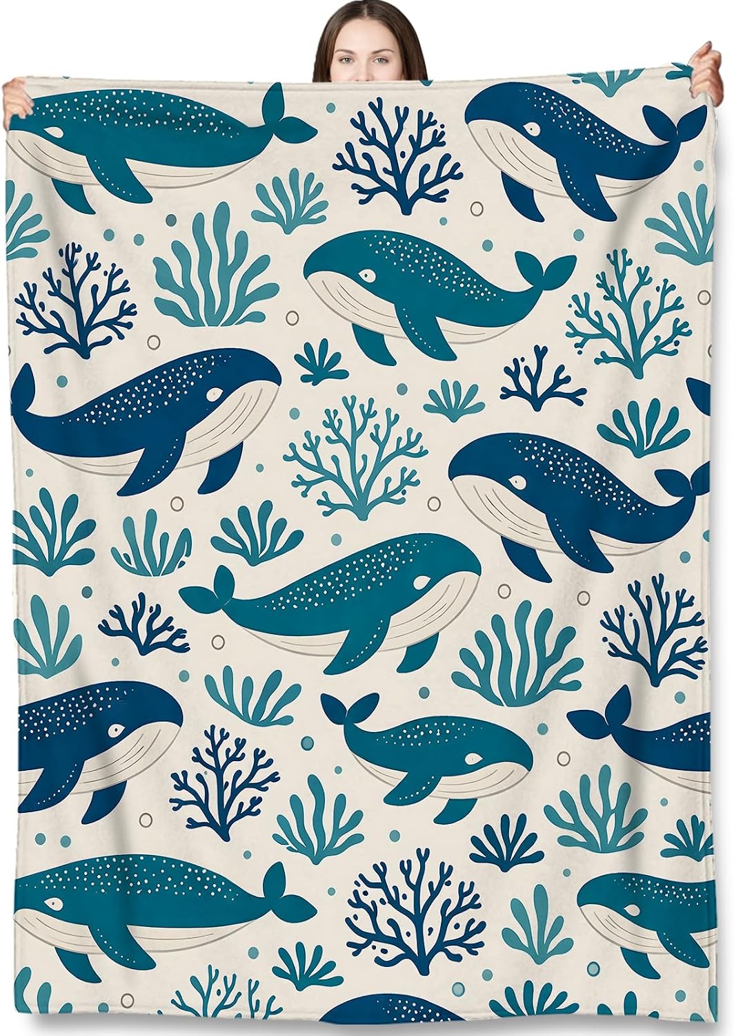 Whale Ocean Throw Blanket
