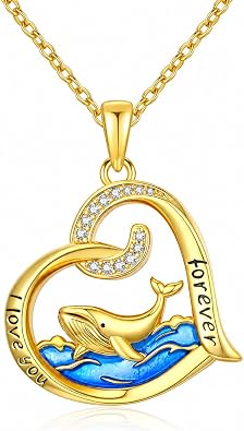 14K Gold Plated Whale Necklace